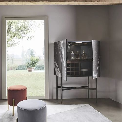 Móvel bar da linha comercial - MADISON SUPERIOR - BONTEMPI CASA - contemporâneo / em madeira / em mármore