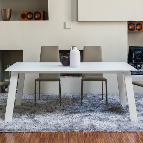 Mesa contemporânea - KALUA - INGENIA CASA - em cerâmica / em laminado melamínico / em metal laqueado