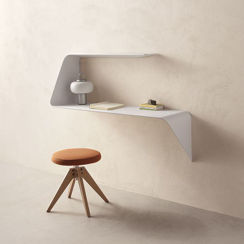 Banqueta contemporânea - FLOW  - MDF Italia - em tecido / com base em carvalho / giratória