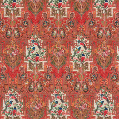 Papel de parede de design original - LES OISEAUX DIAMANTS  - PIERRE FREY tissus - floral / com motivos impressos / lavável