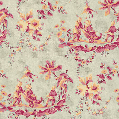 Papel de parede contemporâneo - LE CHARIOT CHINOIS  - PIERRE FREY tissus - em tecido / de estilo chinoiserie / com motivos impressos