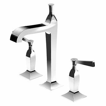 Misturador bicomando para lavatório - ZB SERIES - ZUCCHETTI - de bancada / em metal cromado / para ambiente interno