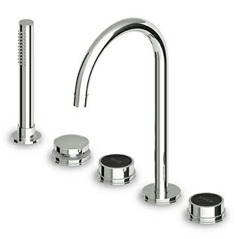 Misturador bicomando para box de banheiro - ZSV483.CN - ZUCCHETTI - para banheira / de bancada / em metal cromado