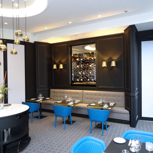 Adega climatizada para bar - LE GRAND HÔTEL LA CLOCHE DIJON - PROVINTECH - de embutir / em aço inoxidável / com porta de vidro