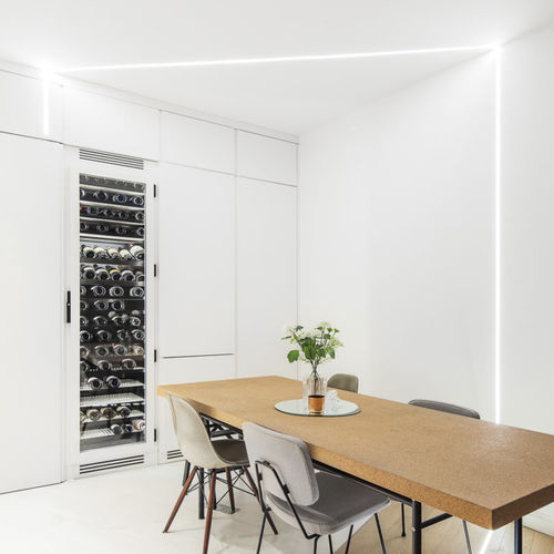 Adega climatizada de embutir - LOFT DUHESME - PROVINTECH - em madeira / com porta de vidro / sob medida