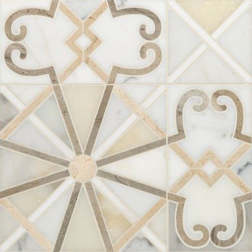 Placas de revestimento em pedra natural - COLLAGE - ARTISTIC TILE - polida / para ambiente interno / de piso