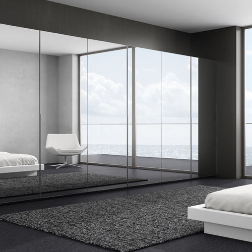 Guarda-roupa contemporâneo - IDECO ESPEJO - MUEBLES DOCA - em madeira / em vidro / com portas de abrir
