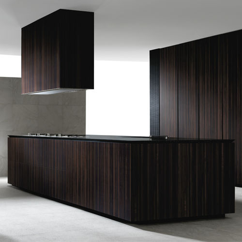 Cozinha contemporânea - ANGON MOOCCA - MUEBLES DOCA - com folheado de madeira / com ilha / sem puxadores