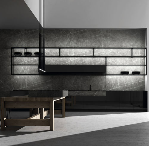 Cozinha contemporânea - IDECO NEGRO BRILLO - MUEBLES DOCA - em carvalho / em pedra / com ilha