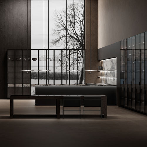 Cozinha contemporânea - BAKER - LUXURY STONE - MUEBLES DOCA - em madeira de freixo / em vidro / em cerâmica
