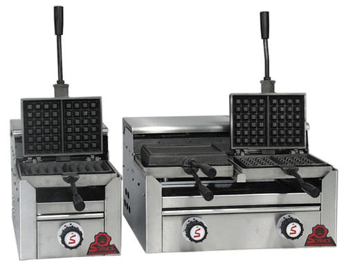 Máquina de waffle profissional - 19066 - SOFRACA - a gás / retangular / simples