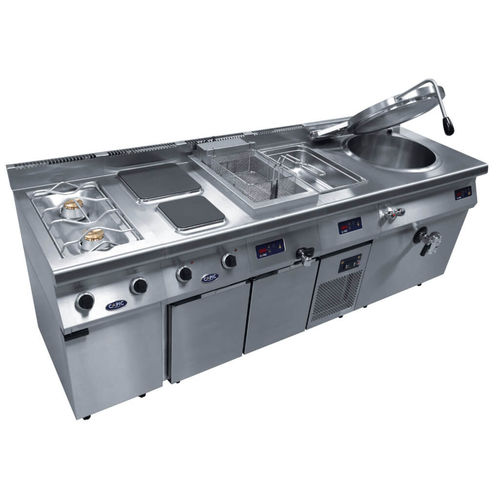 Cozinha profissional em aço inoxidável - AVEN - CAPIC - modular / com pegas