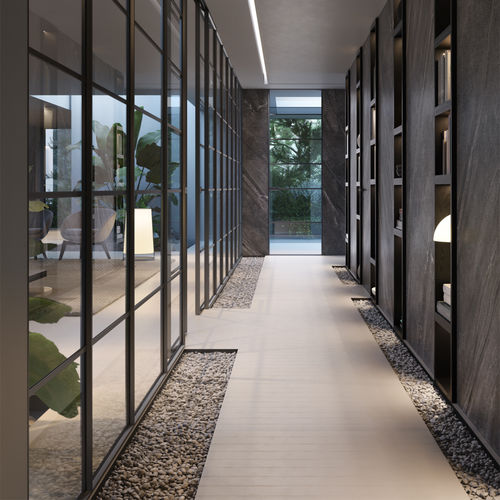 Porta interna - GLIKE - ANTE LINE 1VL - GIDEA - em vidro / de correr / contemporânea