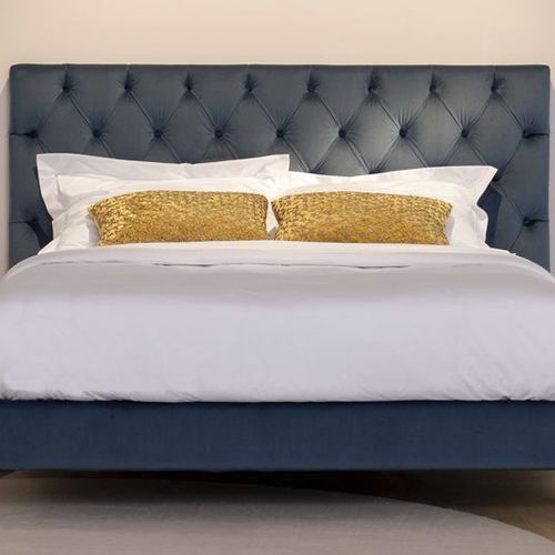 Cabeceira para cama de casal - CLAIRE  - SCHRAMM - Chesterfield / em tecido / estofada