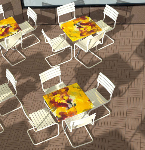 Tampo de mesa em madeira - SCENA : ARTE - WERZALIT - para restaurante