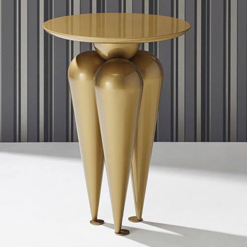Mesa gueridon de design original - DANSEUSE - DRAENERT - em madeira / com base em madeira / redonda