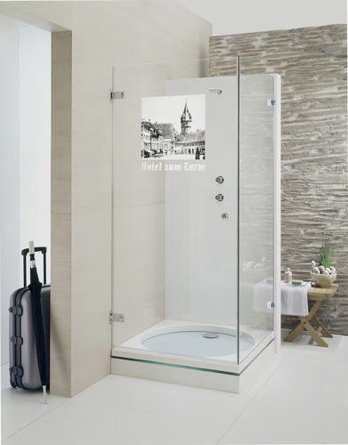 Cabine de banho em vidro - BERYLL - SPRINZ - com porta de abrir / retangular