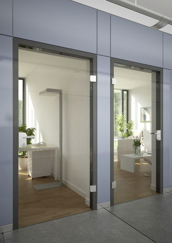 Porta interna - OFFICE - SPRINZ - em vidro / de abrir / com vidro