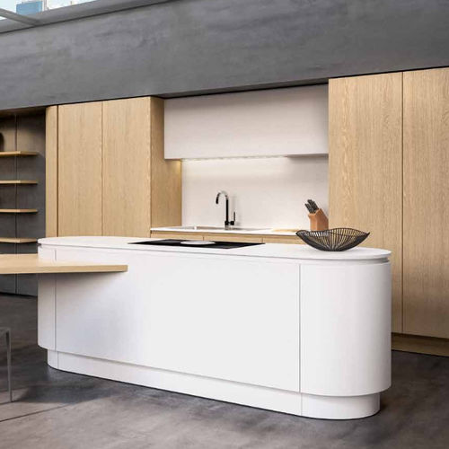 Cozinha contemporânea - B50 - BERLONI - em madeira / em laminado / com ilha