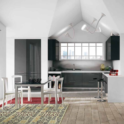 Cozinha contemporânea - PLAN - BERLONI - em laminado / em U / com pegas