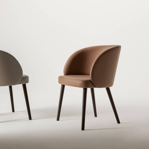 Cadeira de design minimalista - LV 101 - LAURAMERONI - para ambiente interno / em tecido / em veludo