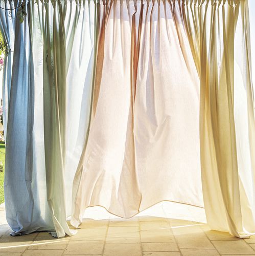 Cortina de voile de cor lisa - FINO - Fischbacher 1819 - de lã / em Tencel® / lavável
