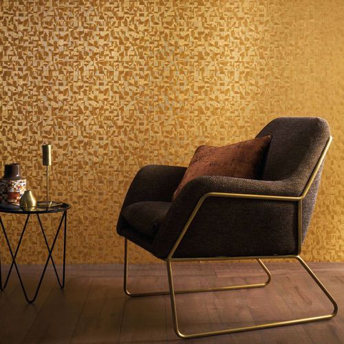 Papel de parede contemporâneo - TIZNIT - CASAMANCE - vinílico / com padrão geométrico / efeito de tecido