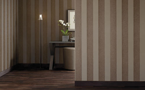 Acabamento de parede com motivos impressos - LAVINA GOLD - SAHCO - efeito de tecido / da linha residencial