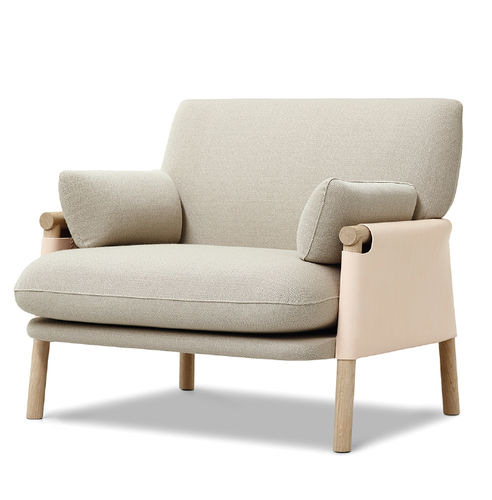 Poltrona contemporânea - SAVANNAH : EJ 880 - Erik Jørgensen - em couro / em tecido / em madeira