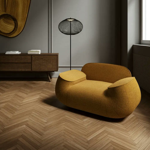 Poltrona contemporânea - Big George - moooi - em tecido / em madeira / branca