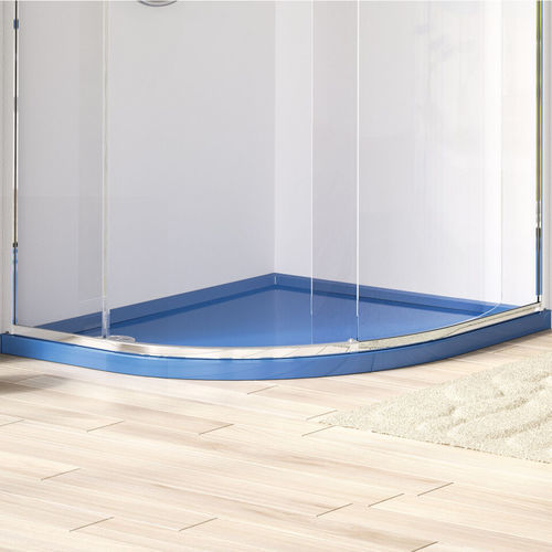 Piso de box de canto - ULC - matki showering - curvo / elevado / em cerâmica