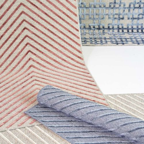 Tapete contemporâneo - ANGULAR - GANCEDO - com padrão geométrico / de lã / em viscose