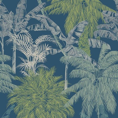 Papel de parede contemporâneo - PALMS TURQUESA - Coordonné - vinílico / com natureza / efeito papel de parede