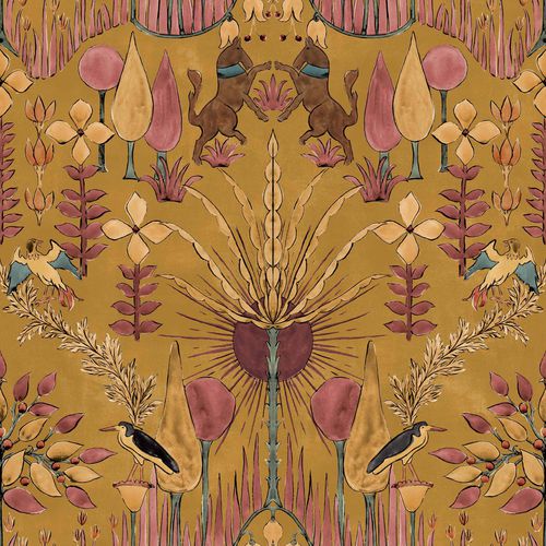 Papel de parede contemporâneo - Oasis Villa Curry - Coordonné - em tecido / estampado / efeito de tecido