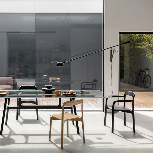 Cadeira contemporânea - CONTORNA - Kristalia - para ambiente interno / em tecido / em couro sintético