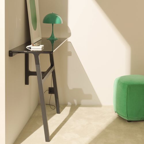 Aparador contemporâneo - BOTTEGA - Kristalia - em vidro / em Laminam / com base em madeira de freixo
