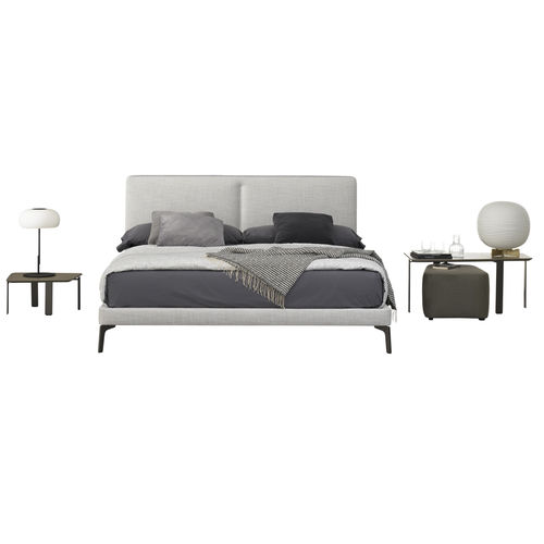 Cama de casal - ERIN - CasaDesùs - contemporânea / estofada / com cabeceira