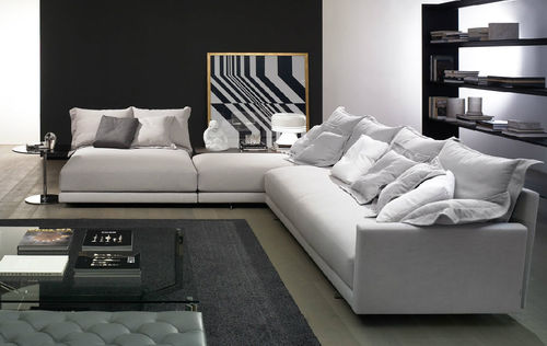 Sofá modular - ANGELO - CasaDesùs - contemporâneo / em tecido / branco