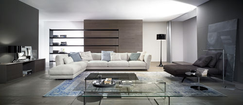 Sofá de canto - FORM - CasaDesùs - contemporâneo / em tecido / cinza