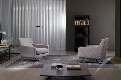 Poltrona contemporânea - MEMORY - CasaDesùs - em tecido / contract / giratória
