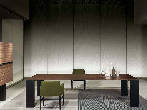 Mesa contemporânea - METALLICO  - Porro - em alumínio / retangular / quadrada