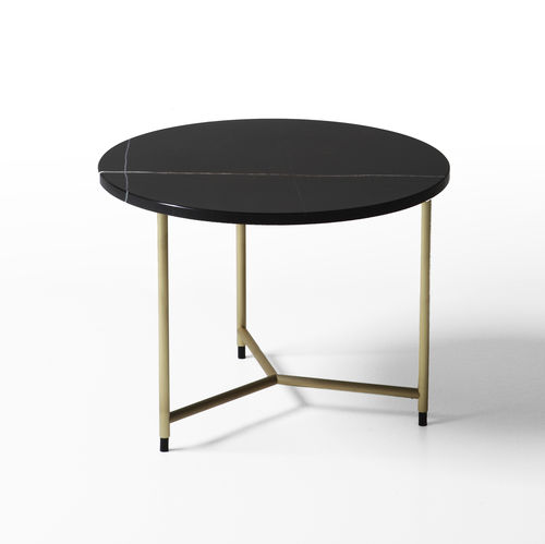 Mesa de centro contemporânea - PALLADIO - Porro - em latão / em mármore / retangular