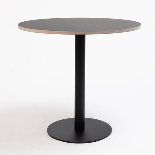 Mesa contemporânea - LOGO - Ondarreta - em aço / com base em aço / redonda