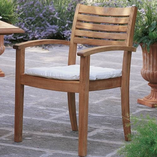 Cadeira de jardim clássica - CHELSEA - Unopiù - para ambiente externo / em teca / com base em teca