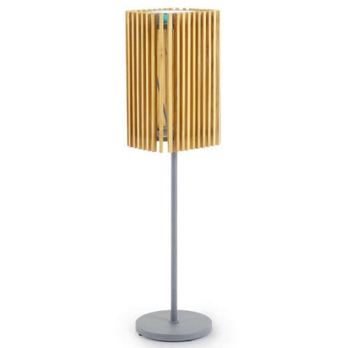 Luminária de piso - Solare  - Unopiù - em alumínio / em teca / contemporânea