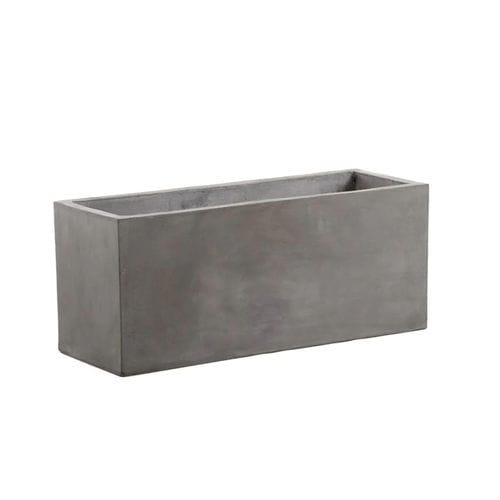 Vaso de jardim em cimento - Unopiù - retangular / da linha residencial / da linha comercial
