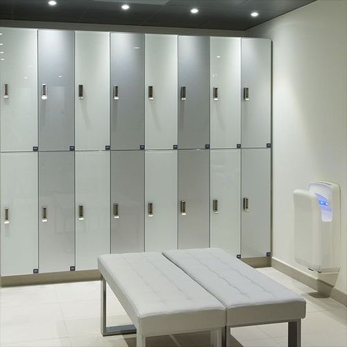 Armário de vestiário em laminado melamínico - ETOILE - GEKIPS - em vidro / RFID / com código