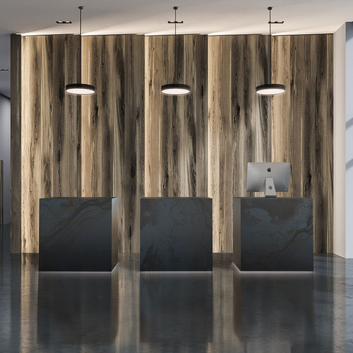 Balcão de recepção em laminado melamínico - UNIKO - GEKIPS - com iluminação