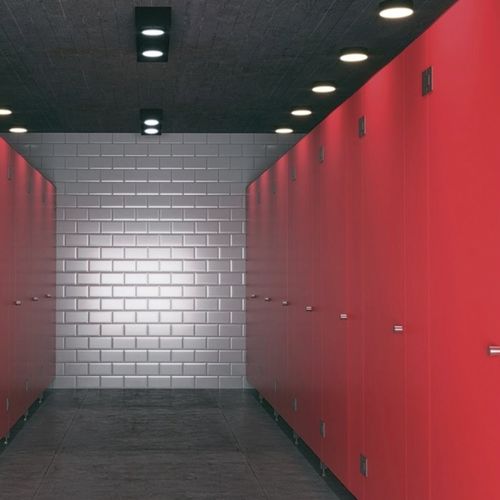 Divisória sanitária em HPL - VOOX-S - GEKIPS - para box de banheiro / para edifício de uso público