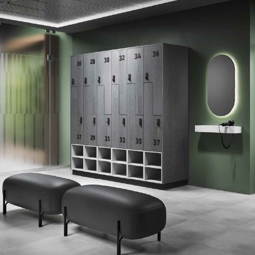 Banco estofado modular - AURA - GEKIPS - contemporâneo / em couro sintético / com base metálica